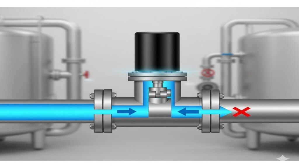um exemplo inlustra de uma Válvula solenoide trabalhando